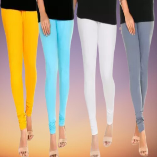 Women's Cotton Multicolor Leggings Pack of 4
