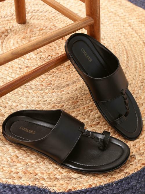 liberty coolers men's black slippers