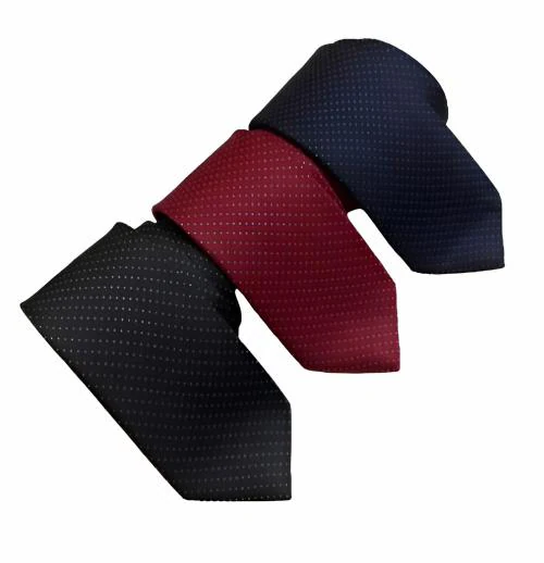 Justin dustin Men's Formal Polka Print Microfiber Ties Pack of 3