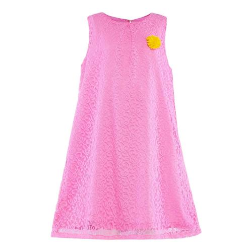 Stylo Bug Girls Pink Polyester A-Line Dress (9 Years-10 Years)