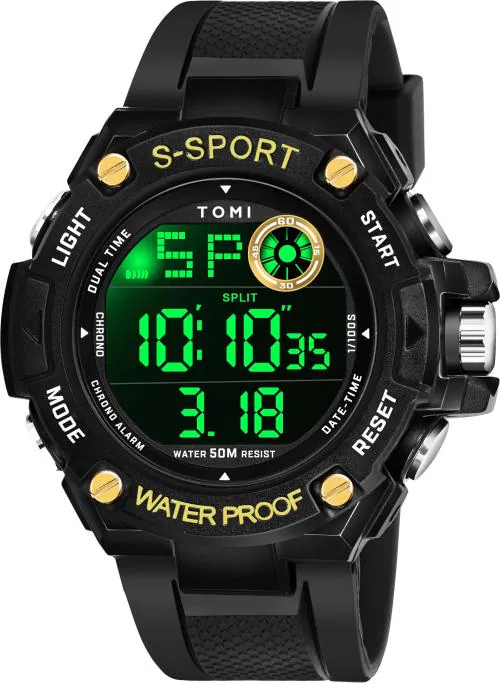 TOMI Digital Watch - For Men DUAL TIME SPORTS DIGITAL WATCH-TM-9107