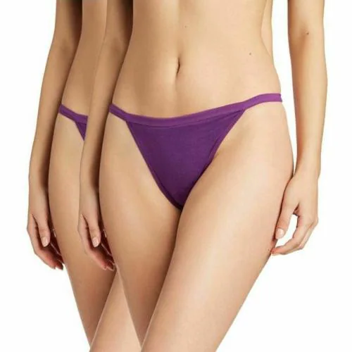 J.B.COLLECTION Women Thong Purple Panty ()