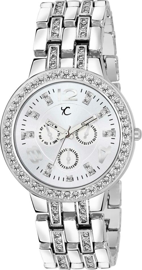 YOUTH CLUB Silver Dial Silver Metal Strap Analog Watch For Women (DM-237SIL)