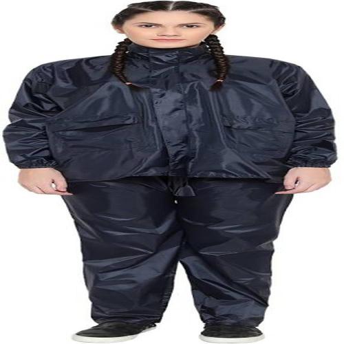 Buy YOUTH ROBE Women Black Solid Polyester Blend Raincoat with Bag L