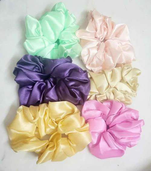 Elegant Attractive hair Accessories of Scrunchies (Satin XXL Scrunchies Set 2)