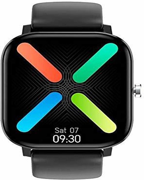 Calvinford Smart watchCTX Large IPS LCD Smartwatch (Black Strap, Free)