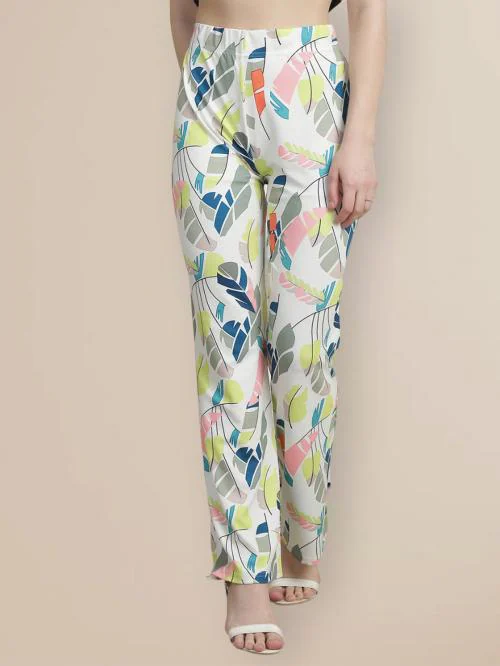 Fabflee Comfortable Cotton Blend Trousers for Women