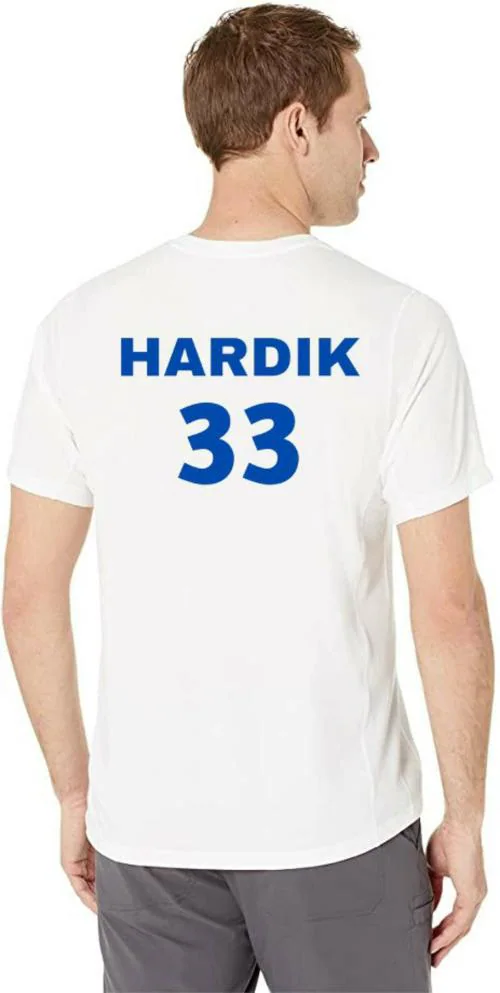 Estaban Men White Hardik Pandya Printed Polycotton T-Shirt (Xl)