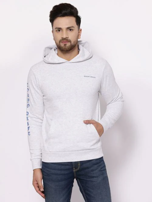 Red Tape Men's Light Grey Melange Hoodies