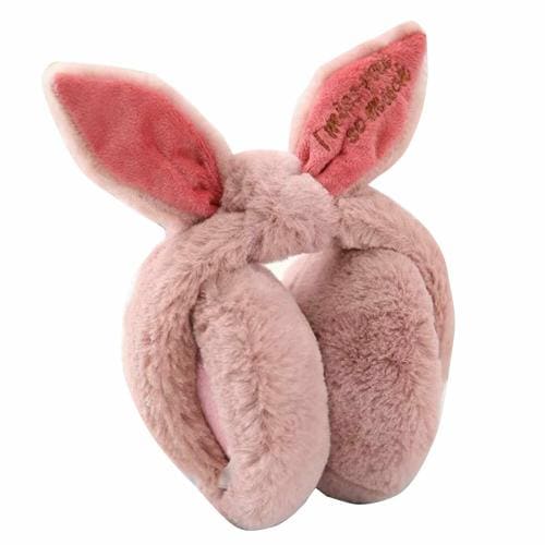 Handcuffs Kids Earmuffs Boys Girls Fur Ear Warmers Cute Cartoon Animal Winter Ear Muffs (Dark Pink)