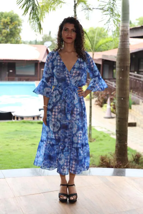 RAJORIA INSTYLE Georgette Digital Printed Beach Wear Designer Kaftan Multicolored Free Size for Women BBXA-4-M