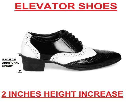 Bxxy Men's Height Increasing Elevator Casual Oxford Lace-Up Shoes