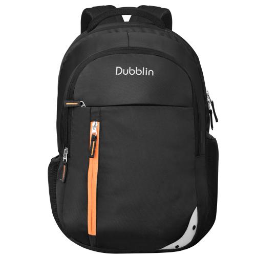 Dubblin DB-24-BLACK-ORANGE Stylish Multipurpose Backpack