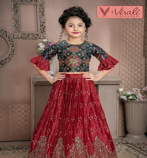 Virali Girl A-line Maroon Dress