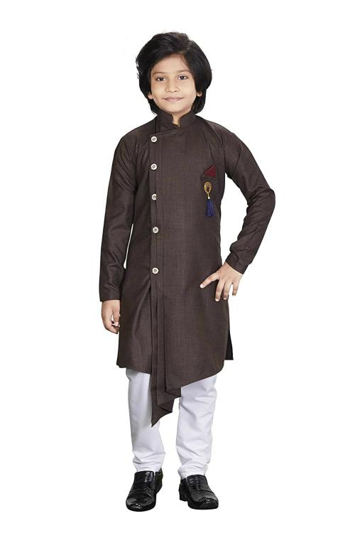 NOYYAL Kids Kurta Pajama Set Boys - Brown