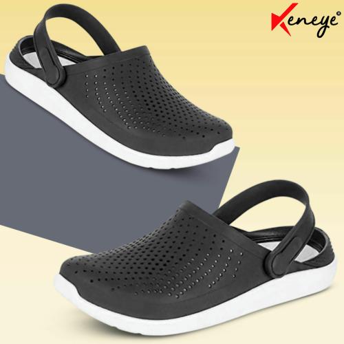 Keneye Breathable & Comfortable Outdoor Waterproff Rainy Season Black Clog For Men's