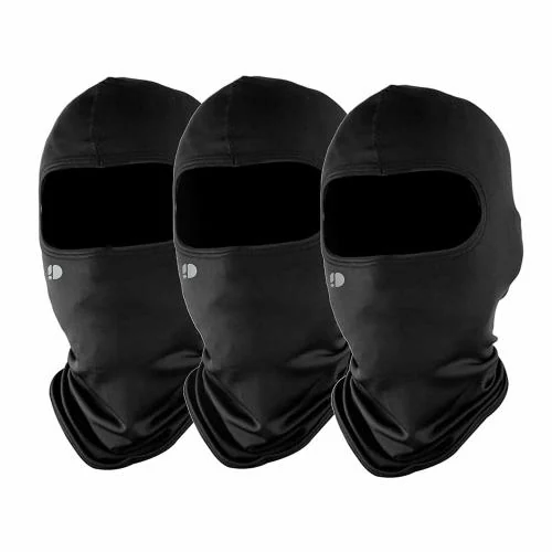 Dolino Lifestyle Balaclava Mask with Soft Cotton Lycra Pack of 3 Black