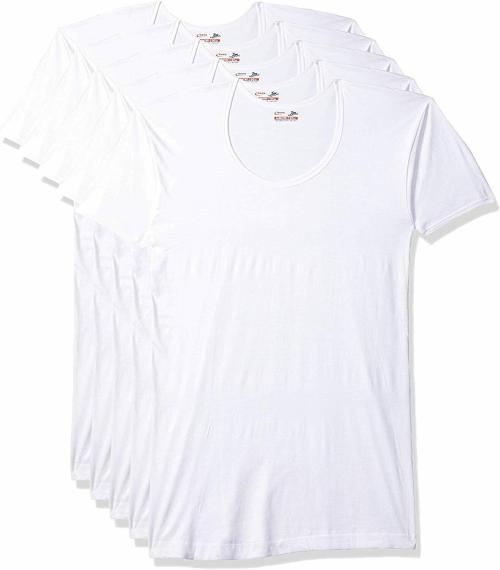 Rupa Jon White Solid Cotton Pack of 5 Vest (Size 100 CM)