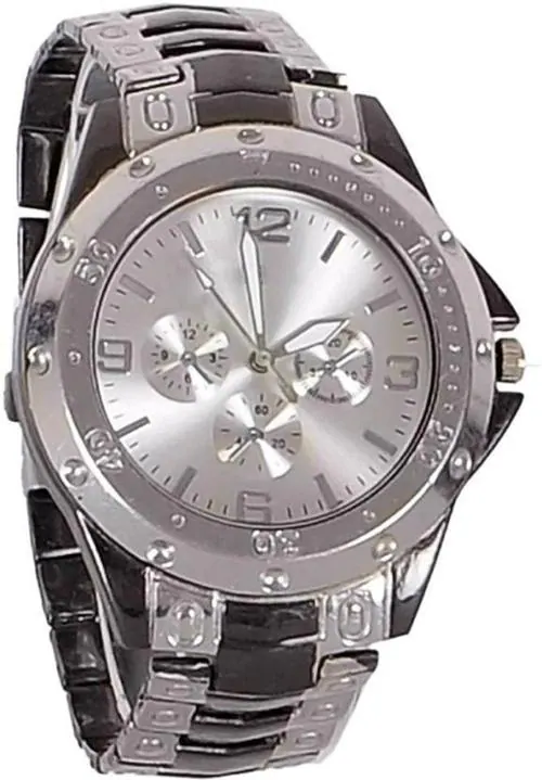 Acnos Analog Multicolor Dial Multicolor Strap Watch For Men - (SILVER BLACK IN SILVER)