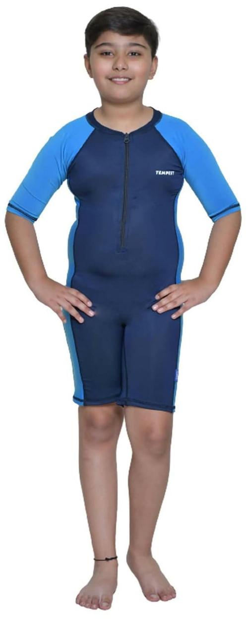TEMPEST Boy's Poly Spandex Multipurpose Wear Half Length for Swimming Costume, Diving, Cycling, Aerobics,Skating