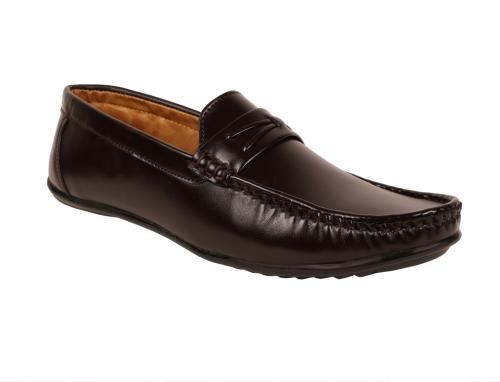 Shoes Kingdom Party Shining Men's LB726 Brown Moccasin Loafer Shoes