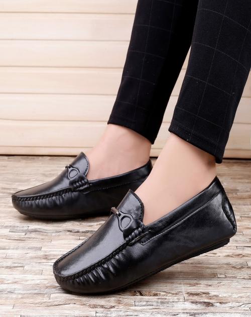 Lotus Venue Black Loafers