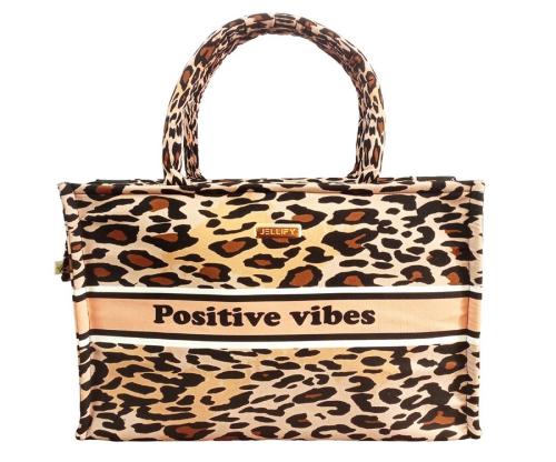 Jellify Animal Print Box Tote Bag for Women| Printed Canvas Structured Bag for Women| Handcrafted Laptop Bags | College Bags for Girls|Multipurpose Bag | Grocery Shopping Bag with Zipper