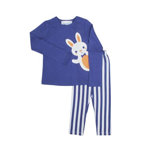 FUNKRAFTS Purple Bunny Printed Cotton Kids Night Suit