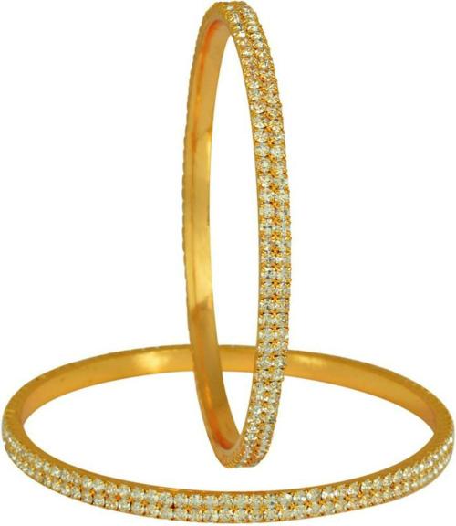 Buy Memoir Gold Plated Brass Bangle Set (Women) (Pack of 2) Online at