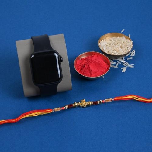 Buy Designer Pearl Rakhi With Digital Black Watch Pack Of 1 Online at ...