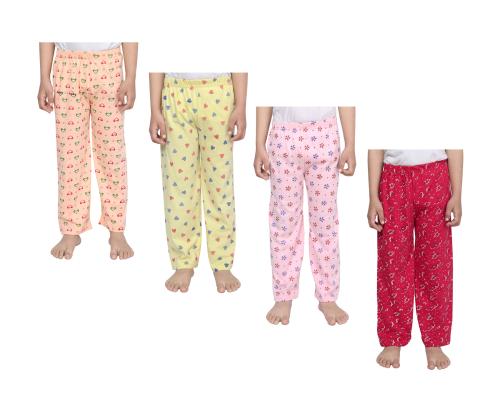 IndiWeaves Boys Printed Soft Cotton Regular Fit Pyjamas Lower (Pack of 4)