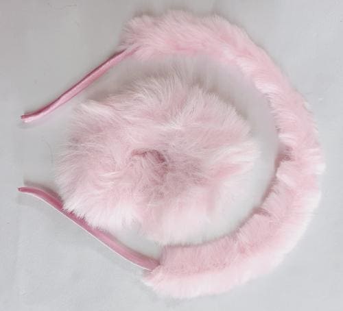 THE MAXIM , SOFT FUR RUBBER WITH FUR HAIR BAND FOR GIRLS PACK OF 02