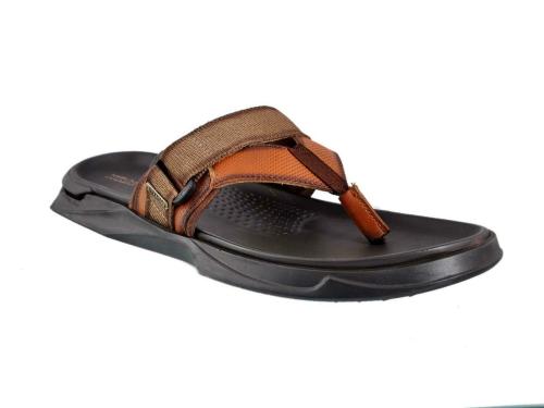 Buckaroo: JOVI Genuine Leather Tan Casual Chappal For Mens