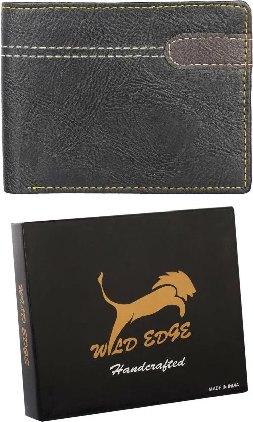 Wildedge Black Artificial Leather Wallet For Boys