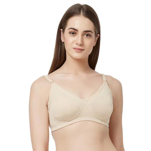 SOIE- Non Padded Non Wired Nude Maternity Bra-Nude-34D