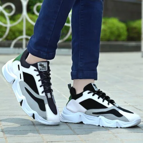 WAAN Boys Light Weighted Sport shoes, Running Shoes, Training shoes, Cycling shoes, Gyming Shoes, Walking Shoes For Men (Multicolor)