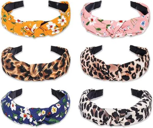 The Maxim Knot HearBand, Random Colour & Print Hair Band (Multicolor) Pack of 6