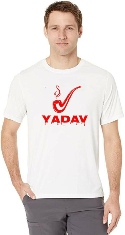 Estaban Men White Yadav Kingf 245 Printed Cotton Blend T-Shirt (S)
