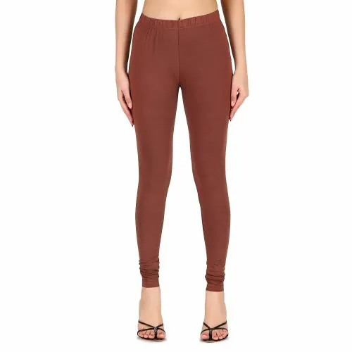 Co Colors Women Coffee Brown Cotton Churidar Leggings