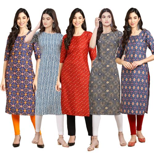 kurti for women kurti crepe kurti | kurti for women | kurti crepe kurti |ladies kurti |women kurta | Creap kurti | kurties |Ethnic Basket Women's Crepe Digital Print Straight Kurta{ W-362-340-332-367-342_ S}