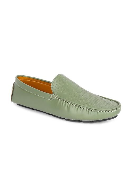 Four Star Truck Sales Men Olive Synthetic Loafers - 6
