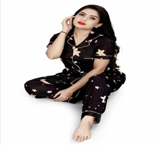 Piu Dream Wear Pajama Set for Woman| Cotton Lycra Night Suit Set| Lounge Wear| Full Pair Set for Women| Outfit for Girls| Nightwear| Tracking| Outdoor Pajama Set - A15