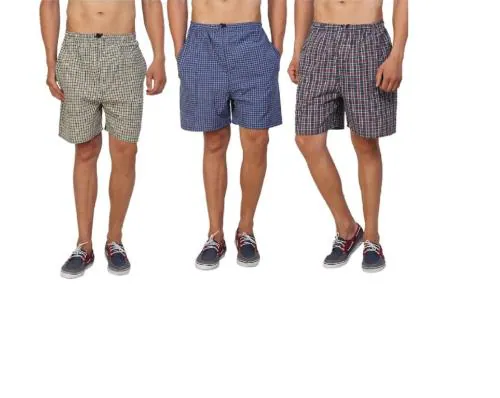 Awala Fashion Checkered Boxers for Men (Pack of 3)