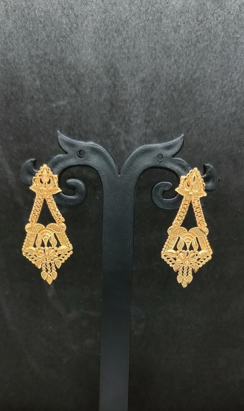 MANVEER ENTERPRISE 1 Gram Gold Earrings German Silver Tops Top Earring