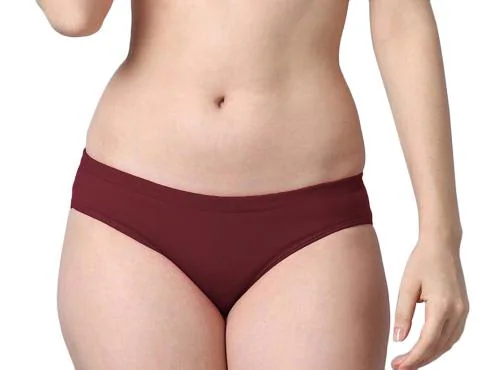 eDESIRE Women Girls Brown Cotton Blend Hipster Panty Low Waist Brief Bikini Panty