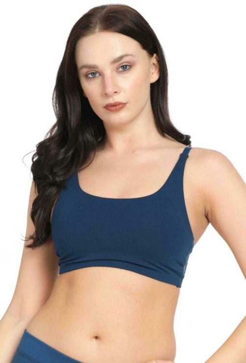 Lovable Women Non Padded & Non Wired Sports Bra ( Light Blue _ M )