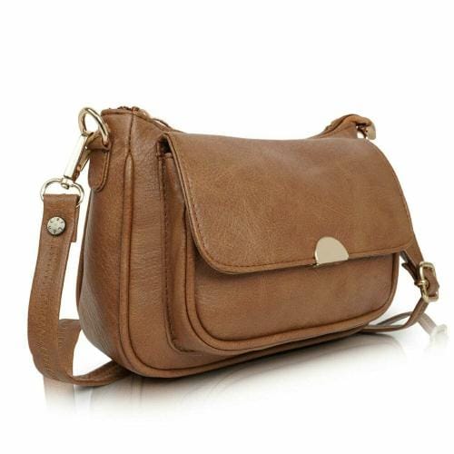 LANCER TAN SLING BAG CASUAL TRENDY HOBO SHOULDER CROSSBODY TRAVEL DAYTRIP SLING BAG FOR WOMEN
