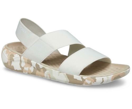 Crocs Literide White Sandals For Womens