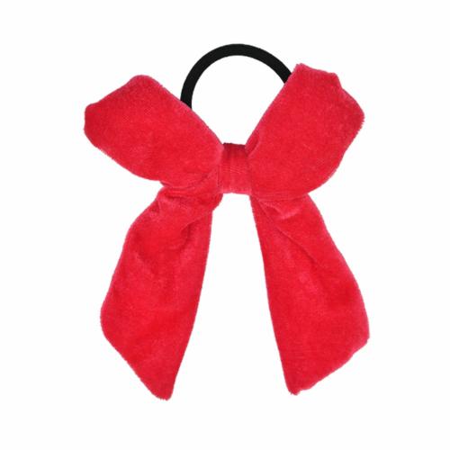 Funkrafts Velvet Bow Hair Tie - Hot Pink