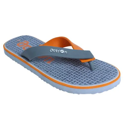 Action Grey Flip Flops for Men